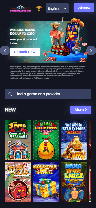 LotteryCasino.net Mobile screenshot